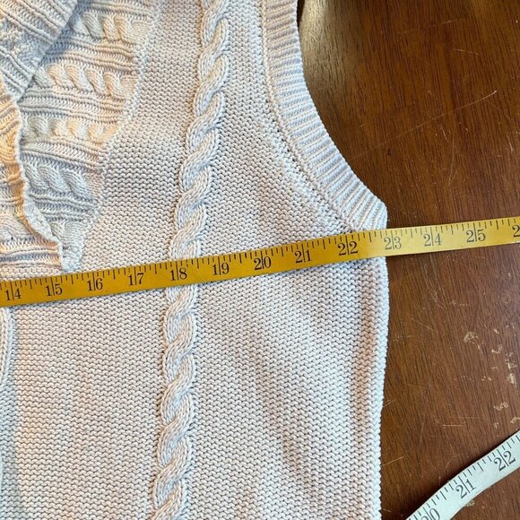 Cato Sleeveless Chunky Cable Knit Sweater Womens 20W Plus‎ Size Shawl Oversized - Picture 6 of 7